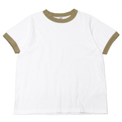 画像1: FilMelange（フィルメランジェ）VOLKER（ヴォルカー）"ヴィンテージ天竺" / White×Khaki Brown（ホワイト×カーキブラウン）