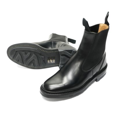 画像3: Tricker's（トリッカーズ）プレーントゥサイドゴアブーツ（リッジウェイソール）/ Black Box Calf（ブラックボックスカーフ）