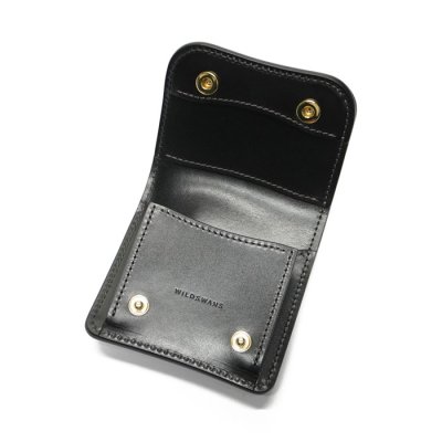 画像5: WILD SWANS(ワイルドスワンズ)PALM-V2(パームV2)コンパクトウォレット"サドルプルアップ"/Black(ブラック)