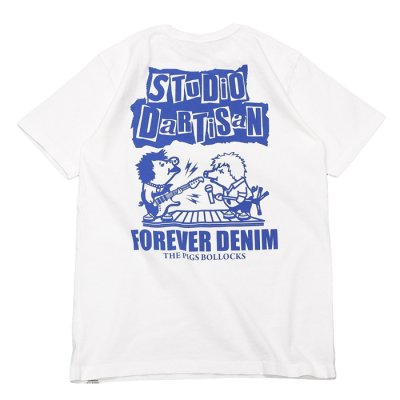 画像2: ＜40%OFF＞STUDIO D'ARTISAN（ステュディオ・ダ・ルチザン）USAコットンプリントＴシャツ / Navy（ネイビー）※Sサイズのみ