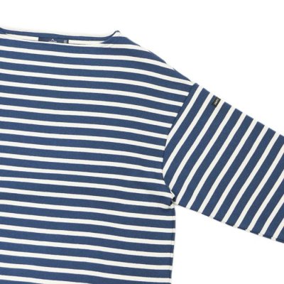 画像4: SAINT JAMES（セントジェームス）OUESSANT LOOSE（ウエッソン・ルーズ）"Women" / ENCRE×ECRU（ブルーネイビー×エクリュ）