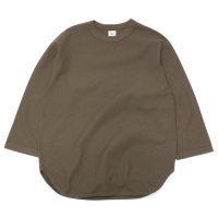blurhms ROOTSTOCK（ブラームスルーツストック）Rough&Smooth Thermal Baseball Tee（ラフ&スムースサーマルベースボールTシャツ）/ Khaki Brown（カーキブラウン）