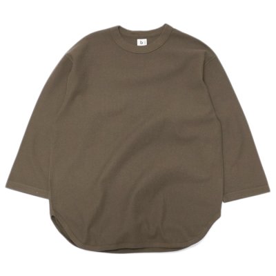 画像1: blurhms ROOTSTOCK（ブラームスルーツストック）Rough&Smooth Thermal Baseball Tee（ラフ&スムースサーマルベースボールTシャツ）/ Khaki Brown（カーキブラウン）