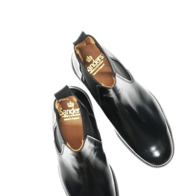 画像7: SANDERS(サンダース)Military Cap Toe Chelsea Boot(ミリタリーキャップトゥチェルシーブーツ)”Polished Leather” / Black(ブラック)