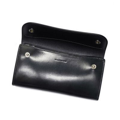 画像5: WILD SWANS(ワイルドスワンズ)WAVE(ウェイブ)ロングウォレット/ブラック"シェルコードバン"×ブラック"サドルプルアップ"