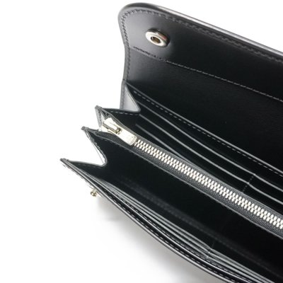 画像6: WILD SWANS(ワイルドスワンズ)WAVE(ウェイブ)ロングウォレット/ブラック"シェルコードバン"×ブラック"サドルプルアップ"