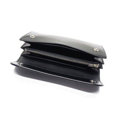 画像7: WILD SWANS(ワイルドスワンズ)WAVE(ウェイブ)ロングウォレット/ブラック"シェルコードバン"×ブラック"サドルプルアップ"