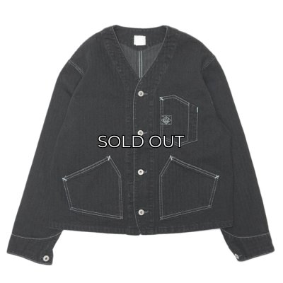 画像1:  Post O'Alls（ポストオーバーオールズ）Stoker's Jacket（ストーカージャケット）"Herringbone Denim" / Black（ブラック）