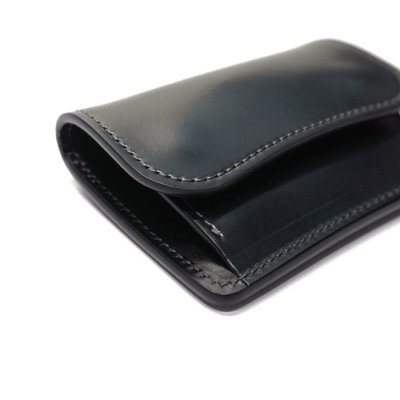 画像3: WILD SWANS(ワイルドスワンズ)Tongue(タング)マルチコインケース/ブラック"シェルコードバン"×ブラック"サドルプルアップ"