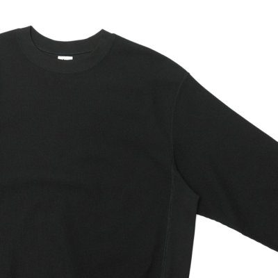 画像4: blurhms ROOTSTOCK（ブラームスルーツストック）Rough&Smooth Thermal Pullover（ラフ&スムースサーマルプルオーバー）/ Black（ブラック）