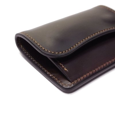 画像3: WILD SWANS(ワイルドスワンズ)Tongue(タング)マルチコインケース/#8ダークバーガンディ"シェルコードバン"×チョコ"サドルプルアップ"