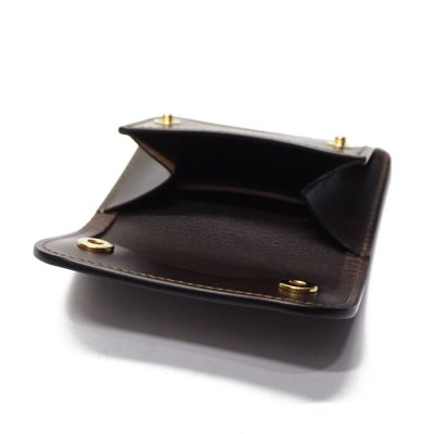 画像7: WILD SWANS(ワイルドスワンズ)Tongue(タング)マルチコインケース/#8ダークバーガンディ"シェルコードバン"×チョコ"サドルプルアップ"