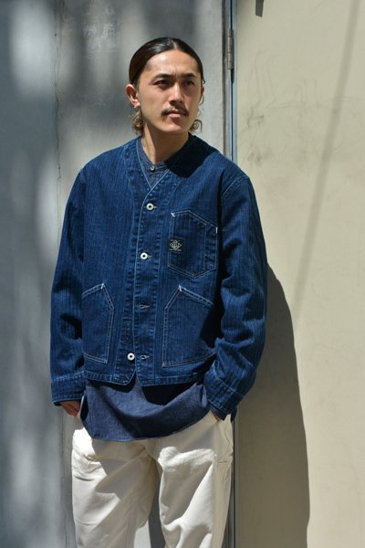 画像15: Post O'Alls（ポストオーバーオールズ）Stoker's Jacket（ストーカージャケット）"Herringbone Denim" / Double Indigo（インディゴ）