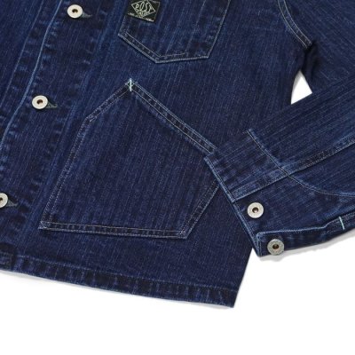 画像6: Post O'Alls（ポストオーバーオールズ）Stoker's Jacket（ストーカージャケット）"Herringbone Denim" / Double Indigo（インディゴ）