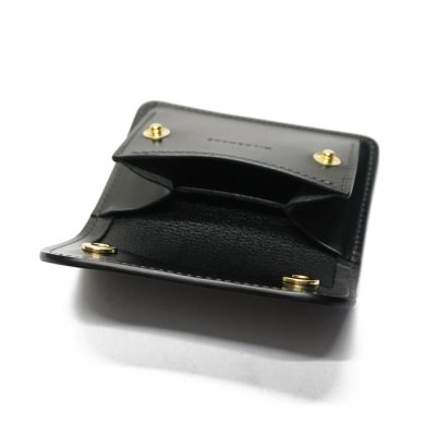 画像7: WILD SWANS(ワイルドスワンズ)Tongue(タング)マルチコインケース/ブラック"シェルコードバン"×ブラック"サドルプルアップ"