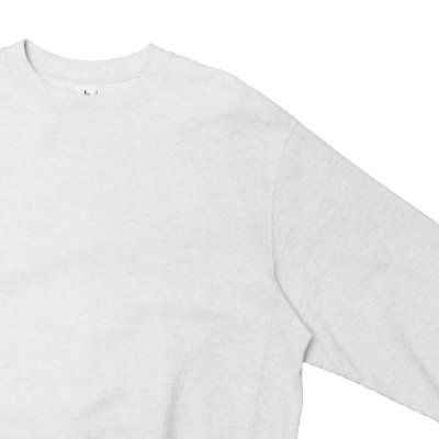 画像4: blurhms ROOTSTOCK（ブラームスルーツストック）Rough&Smooth Thermal Pullover（ラフ&スムースサーマルプルオーバー）/ Heather Oatmeal（ヘザーオートミール）