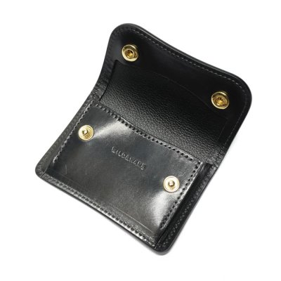 画像6: WILD SWANS(ワイルドスワンズ)Tongue(タング)マルチコインケース/ブラック"シェルコードバン"×ブラック"サドルプルアップ"