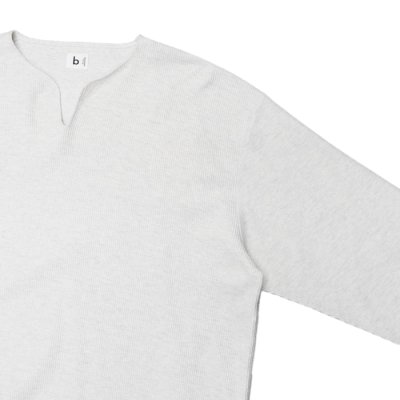 画像4: blurhms ROOTSTOCK（ブラームスルーツストック）Rough&Smooth Thermal Over-Neck L/S（ラフ&スムースサーマルオーバーネックシャツ ロングスリーブ）/ Heather Oatmeal（ヘザーオートミール）