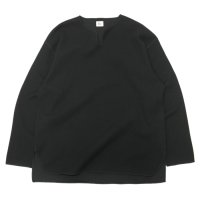 blurhms ROOTSTOCK（ブラームスルーツストック）Rough&Smooth Thermal Over-Neck L/S（ラフ&スムースサーマルオーバーネックシャツ ロングスリーブ）/ Black（ブラック）