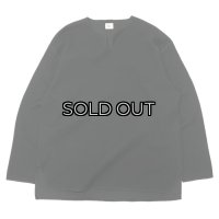 blurhms ROOTSTOCK（ブラームスルーツストック）Rough&Smooth Thermal Over-Neck L/S（ラフ&スムースサーマルオーバーネックシャツ ロングスリーブ）/ Black（ブラック）