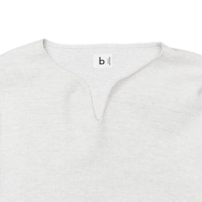 画像3: blurhms ROOTSTOCK（ブラームスルーツストック）Rough&Smooth Thermal Over-Neck L/S（ラフ&スムースサーマルオーバーネックシャツ ロングスリーブ）/ Heather Oatmeal（ヘザーオートミール）