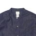 画像3: Post O'Alls（ポストオーバーオールズ）Band Collar Shirt（バンドカラーシャツ）Light Denim/Indigo（インディゴ）