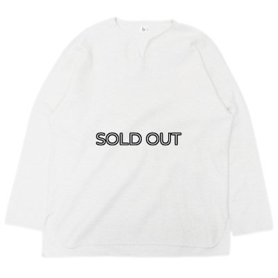 画像1: blurhms ROOTSTOCK（ブラームスルーツストック）Rough&Smooth Thermal Over-Neck L/S（ラフ&スムースサーマルオーバーネックシャツ ロングスリーブ）/ Heather Oatmeal（ヘザーオートミール）