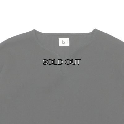 画像3: blurhms ROOTSTOCK（ブラームスルーツストック）Rough&Smooth Thermal Over-Neck L/S（ラフ&スムースサーマルオーバーネックシャツ ロングスリーブ）/ Black（ブラック）