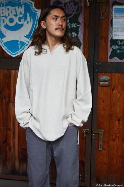 画像10: blurhms ROOTSTOCK（ブラームスルーツストック）Rough&Smooth Thermal Over-Neck L/S（ラフ&スムースサーマルオーバーネックシャツ ロングスリーブ）/ Heather Oatmeal（ヘザーオートミール）