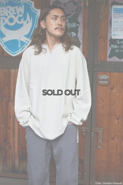 画像10: blurhms ROOTSTOCK（ブラームスルーツストック）Rough&Smooth Thermal Over-Neck L/S（ラフ&スムースサーマルオーバーネックシャツ ロングスリーブ）/ Heather Oatmeal（ヘザーオートミール）