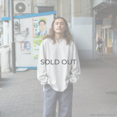 画像7: blurhms ROOTSTOCK（ブラームスルーツストック）Rough&Smooth Thermal Over-Neck L/S（ラフ&スムースサーマルオーバーネックシャツ ロングスリーブ）/ Heather Charcoal（ヘザーチャコール）