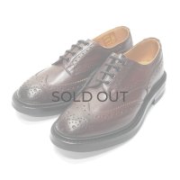 『OUTLET PRICE』Tricker's（トリッカーズ）カントリーブローグシューズ（Bourton）ダイナイトソール/Burgundy Burnished（バーガンディバーニッシュド）※UK9.0（約27.5cm）のみ