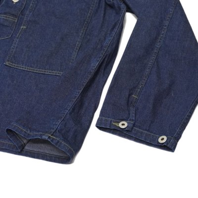 画像5: 【PointUp10%11/10迄】Post O'Alls(ポストオーバーオールズ)ARMY Shirt(アーミーシャツ)"Blue Denim W/OD-Yellow Stitch" / Indigo(インディゴ)