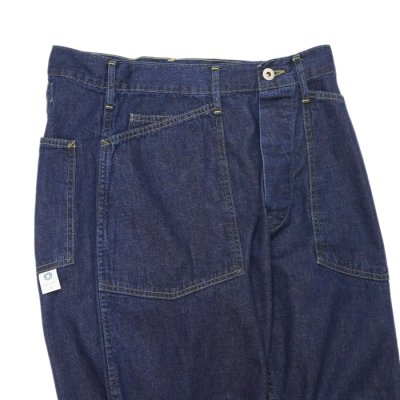 画像4: 【PointUp10%11/10迄】Post O'Alls(ポストオーバーオールズ)ARMY Pants(アーミーパンツ)"Blue Denim W/OD-Yellow Stitch" / Indigo(インディゴ)【裾上げ無料】