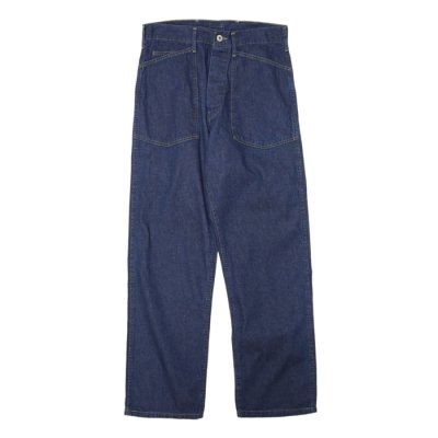 画像1: Post O'Alls（ポストオーバーオールズ）ARMY Pants（アーミーパンツ）Blue Denim W/OD-Yellow Stitch/Indigo（インディゴ）【裾上げ無料】