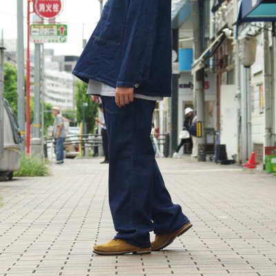 画像12: 【PointUp10%11/10迄】Post O'Alls(ポストオーバーオールズ)ARMY Pants(アーミーパンツ)"Blue Denim W/OD-Yellow Stitch" / Indigo(インディゴ)【裾上げ無料】