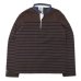 画像1: BARBARIAN（バーバリアン）Heavy Weight Henley Neck Denim Collar Shirt（ヘビーウェイト ヘンリーネックデニムカラーシャツ） ”Basque Stripe” / Brown×Navy+Dark Denim Collar（ブラウン×ネイビー+ダークデニムカラー） (1)