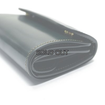 画像3: WILD SWANS(ワイルドスワンズ)BYRNE(バーン)3つ折りウォレット/Green(グリーン)"シェルコードバン"×Black(ブラック)"サドルプルアップ"