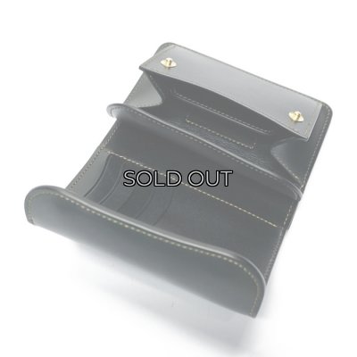 画像6: WILD SWANS(ワイルドスワンズ)BYRNE(バーン)3つ折りウォレット/Green(グリーン)"シェルコードバン"×Black(ブラック)"サドルプルアップ"