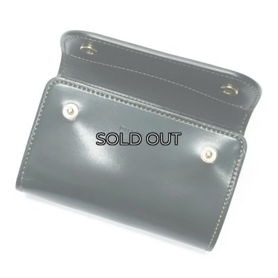 画像4: WILD SWANS(ワイルドスワンズ)BYRNE(バーン)3つ折りウォレット/Green(グリーン)"シェルコードバン"×Black(ブラック)"サドルプルアップ"