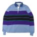 画像1: BARBARIAN（バーバリアン）Heavy Weight Denim Rugby Collar Shirt（ヘビーウェイト デニムラグビーカラーシャツ） ”Bold Mountaineer” / Columbia×Purple×Teal×Black With Dark Denim Collar（コロンビア×パープル×ティール×ブラック+ダークデニムカラー） (1)