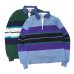 画像7: BARBARIAN（バーバリアン）Heavy Weight Denim Rugby Collar Shirt（ヘビーウェイト デニムラグビーカラーシャツ） ”Bold Mountaineer” / Columbia×Purple×Teal×Black With Dark Denim Collar（コロンビア×パープル×ティール×ブラック+ダークデニムカラー）