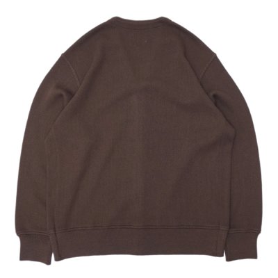 画像2: Yonetomi NEW BASIC（ヨネトミニューベーシック）AMERICAN WOOL&COTTON KNIT CARDIGAN（アメリカンウール＆コットンニットカーディガン）/Brown（ブラウン）