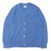 画像1: Yonetomi NEW BASIC（ヨネトミニューベーシック）AMERICAN WOOL&COTTON KNIT CARDIGAN（アメリカンウール＆コットンニットカーディガン）/Sax（サックス） (1)