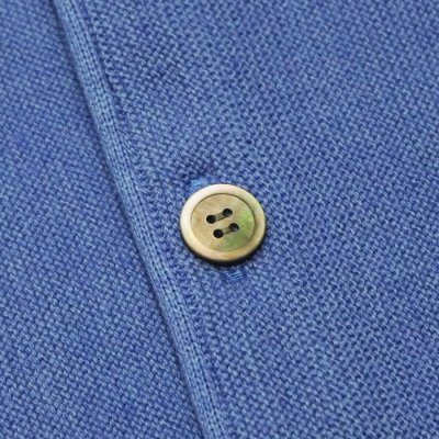 画像6: Yonetomi NEW BASIC(ヨネトミニューベーシック)AMERICAN WOOL&COTTON KNIT CARDIGAN(アメリカンウール&コットンニットカーディガン)/Sax(サックス)