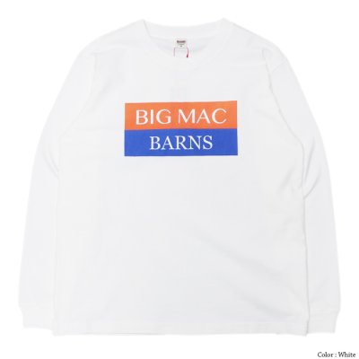画像2: BARNS OUTFITTERS (バーンズアウトフィッターズ) 16/-BARNS OUTFITTERS×BIGMAC L/S T-Shirt (バーンズアウトフィッターズ×ビックマック・ロングスリーブTシャツ)"Pigment Dye" / White(ホワイト)・Charcoal（チャコール）