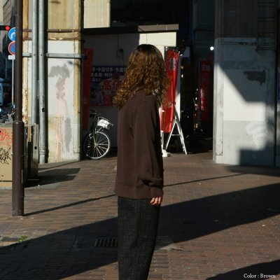 画像10: Yonetomi NEW BASIC(ヨネトミニューベーシック)AMERICAN WOOL&COTTON KNIT CARDIGAN(アメリカンウール&コットンニットカーディガン)/Sax(サックス)