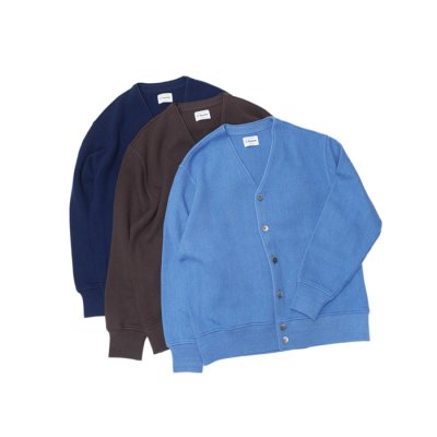 画像8: Yonetomi NEW BASIC(ヨネトミニューベーシック)AMERICAN WOOL&COTTON KNIT CARDIGAN(アメリカンウール&コットンニットカーディガン)/Sax(サックス)