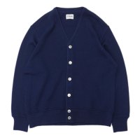 Yonetomi NEW BASIC（ヨネトミニューベーシック）AMERICAN WOOL&COTTON KNIT CARDIGAN（アメリカンウール＆コットンニットカーディガン）/ Navy（ネイビー）