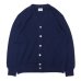 画像1: Yonetomi NEW BASIC（ヨネトミニューベーシック）AMERICAN WOOL&COTTON KNIT CARDIGAN（アメリカンウール＆コットンニットカーディガン）/ Navy（ネイビー） (1)